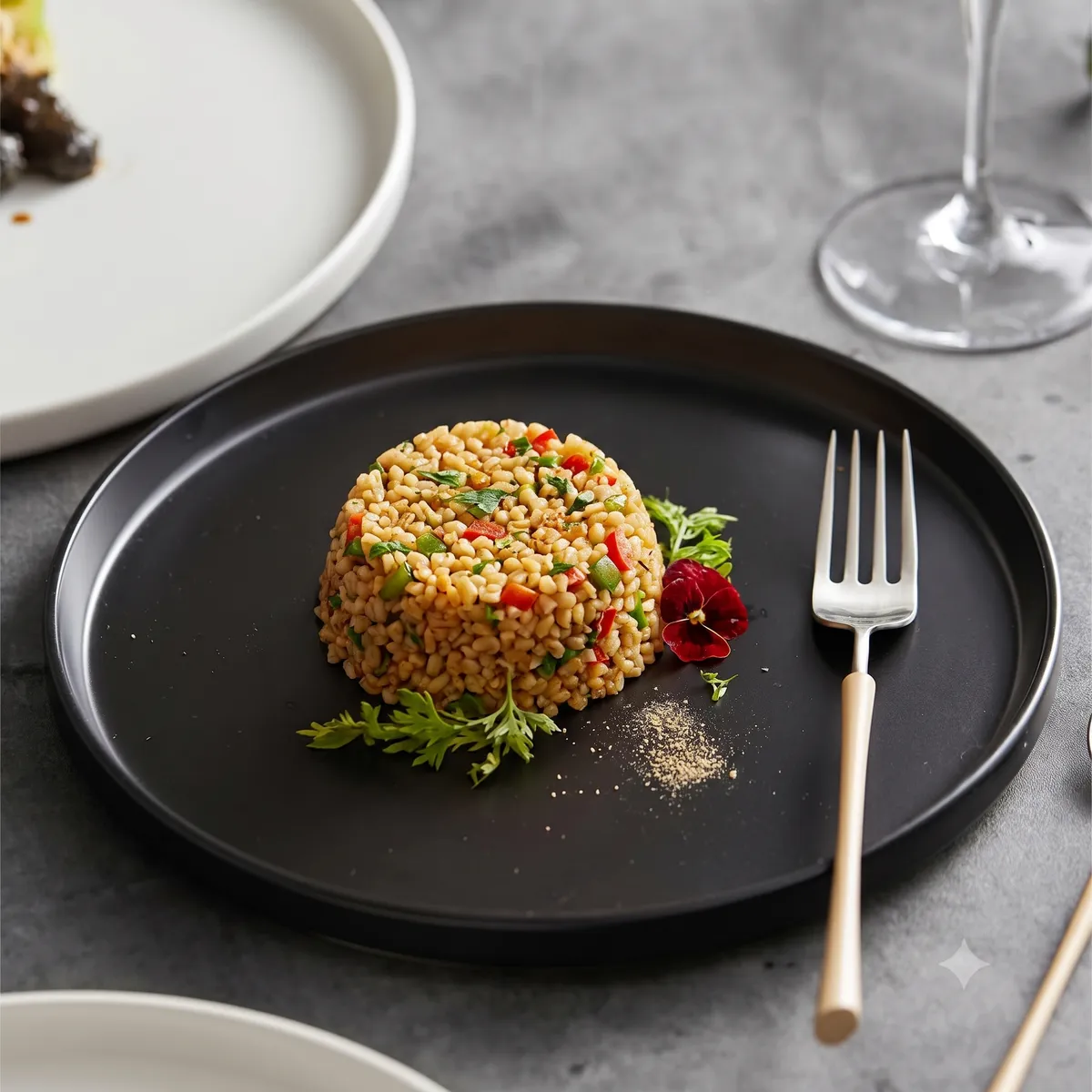 Bulgur Pilavı menü şablonu ve sunumu