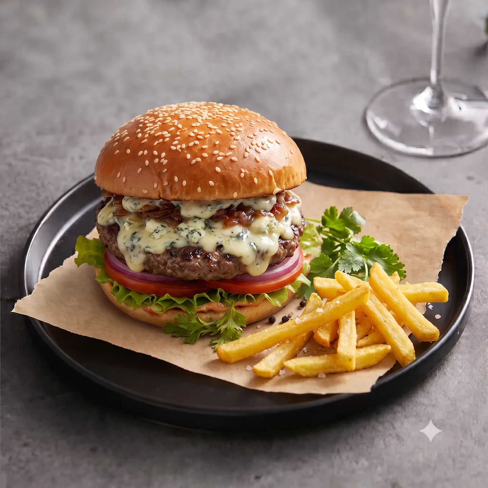Blue Cheese (Rokforlu) Burger